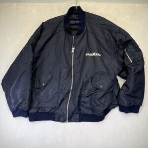 Vintage 90s Goodyear Puffer Jacket/Coat-Nylon-XXXL-USA Mad-F1-Indy